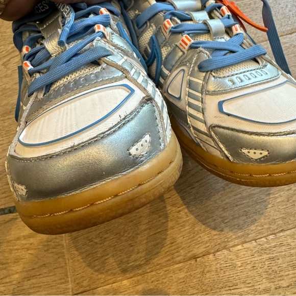 OFF-white Nike blue and neon orange DUNK SNEAKERS - Picture 7 of 11